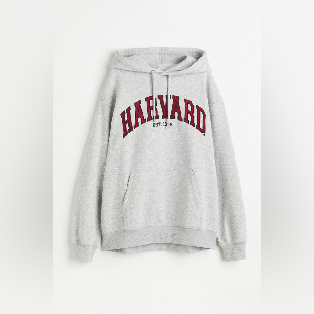 H & M Gray Harvard Hoodie